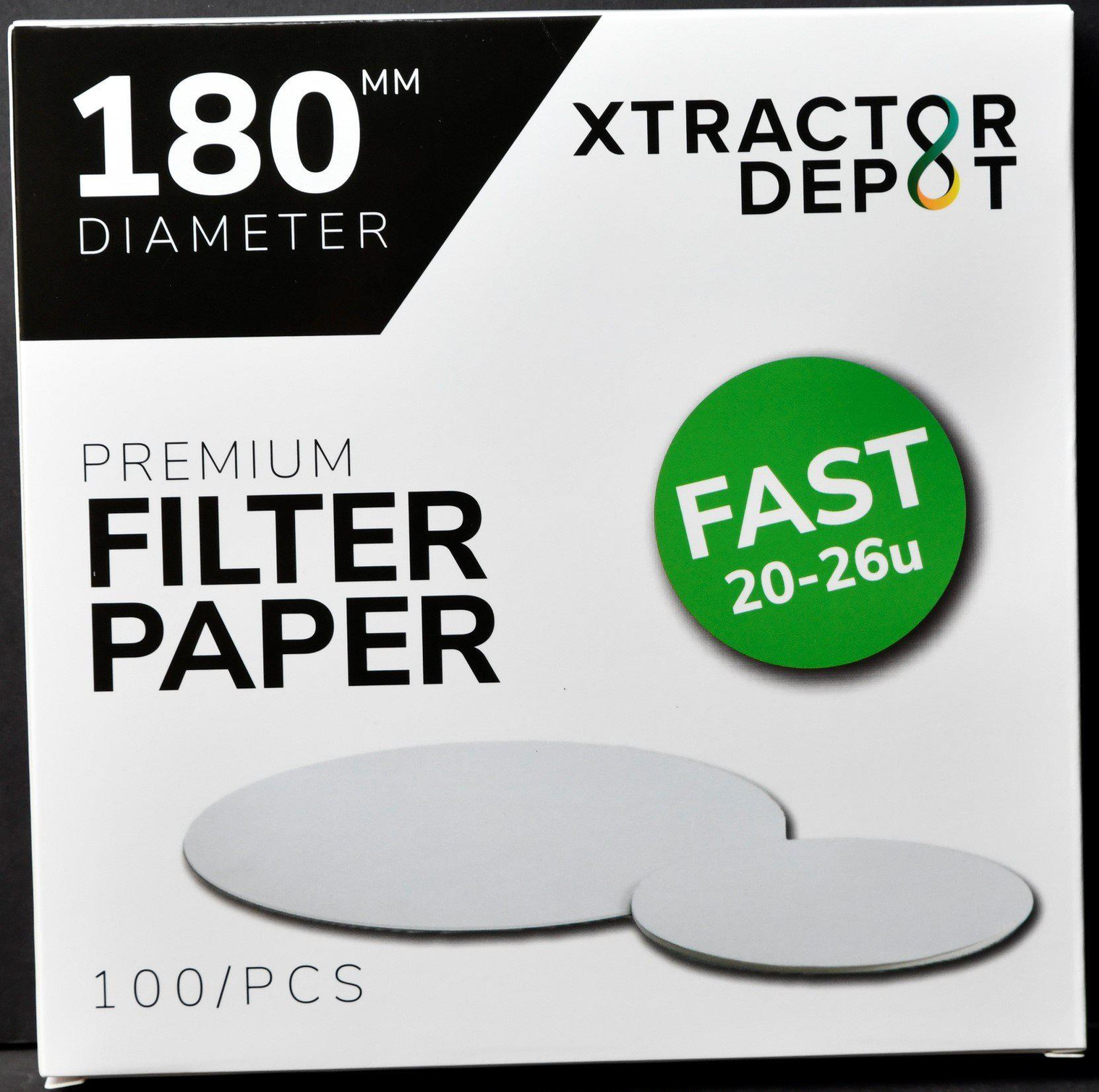 Xtractor Depot - 180mm Qualitative Filter Papers