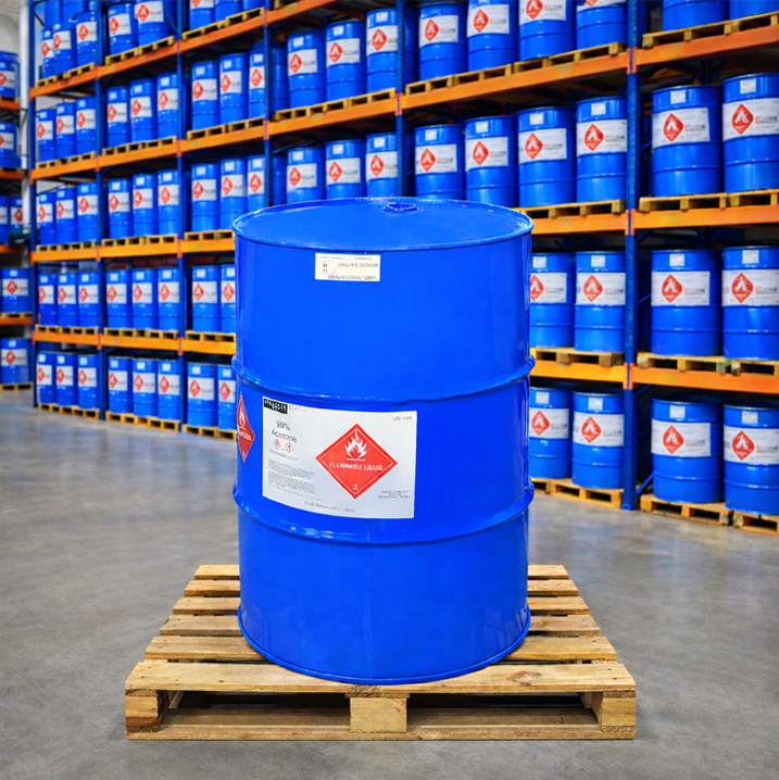 55 Gallon Acetone 99% Drum for Industrial and Laboratory Use