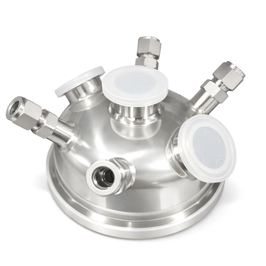 6" Hemispherical Standard Lid w/ 1/2" Compression Ports & 1.5" Tri-Clamp Sight Glasses (2)