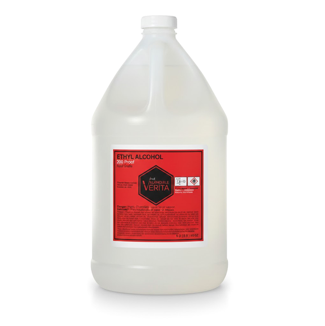 Ethyl alcohol 200 proof food grade 1 gallon high purity solvent for laboratory and processing applications