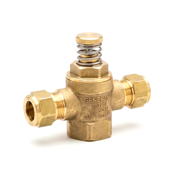 Xtractor Depot - GENERANT Pressure Relief Valve 250 PSI 188 SCFM 112 F To 450F 1 2 Compression Inlet X Hal Compression Outlet