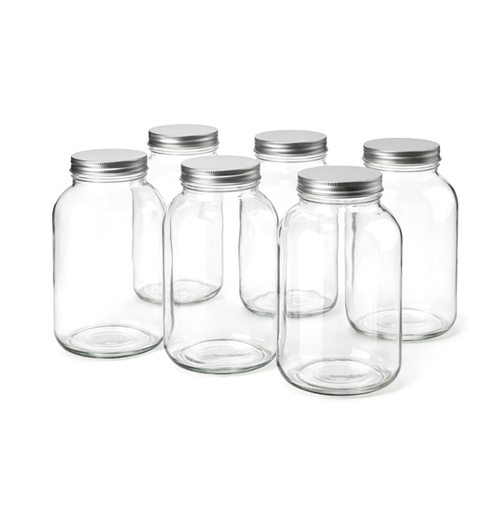 Xtractor Depot - Glass Jar W Metal Cap 64oz Pack Of