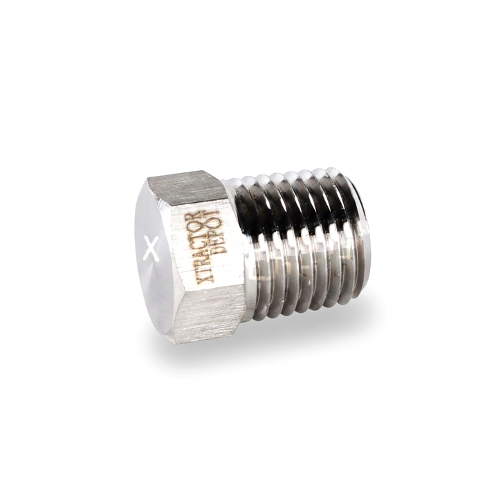 White MNPT Hex Plug with DS seal, male NPT threaded pipe plug for high-pressure leak prevention