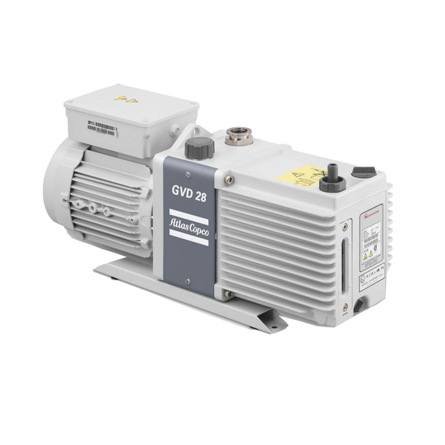 Two Stage, Electrical, 1.2 HP, Oil-Sealed Rotary Vane Vacuum Pump, 208-230v w/ Cord Atlas Copco