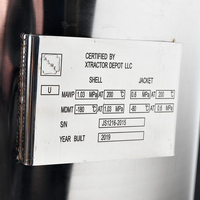 12”x16” Jacketed Open-Ended Spool w/ 1/2” Compression Ports & Handles