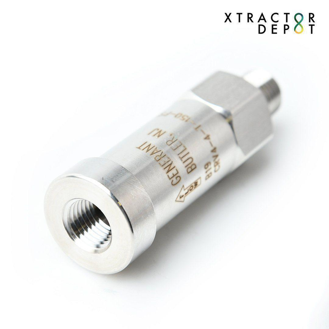 1/4" MNPT Inlet 1/4" FNPT Cryo SS Relief Valve 150 PSI - Xtractor Depot