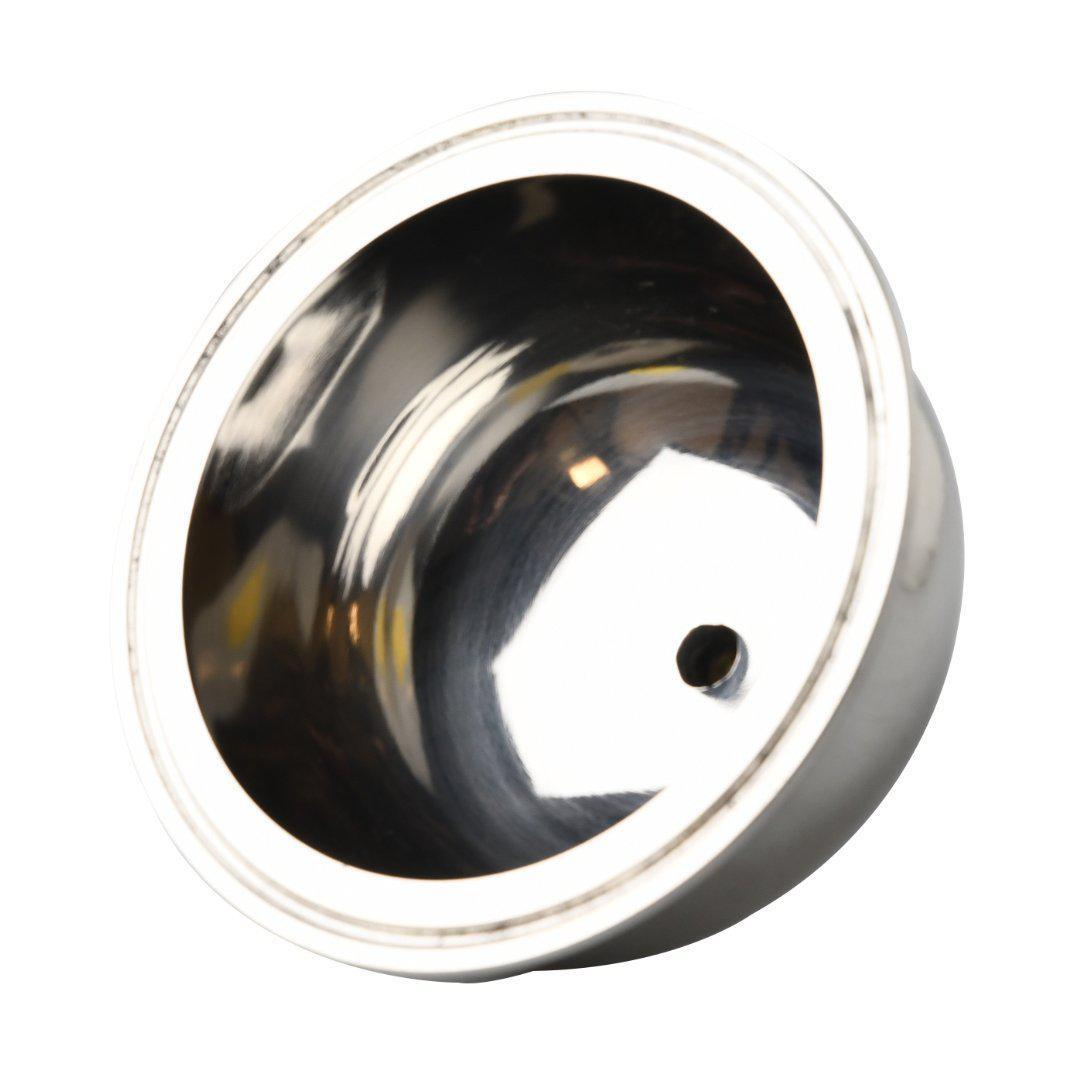 4" Hemispherical End Cap w/ 1/2" Tube Stub - Xtractor Depot