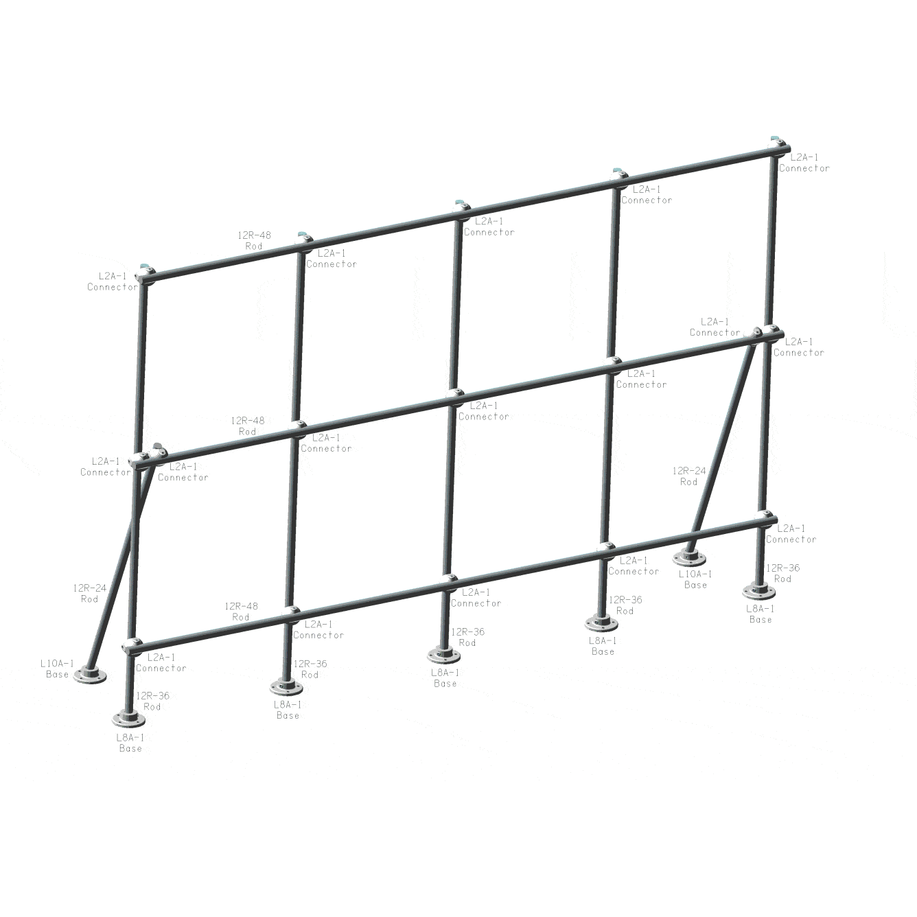 Table Top Aluminum Lattice Lab Stand Kits - Xtractor Depot