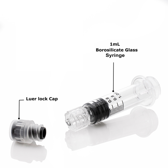1mL Glass Syringe Applicator Luer Lock w/ Measurements | 1000 Pack