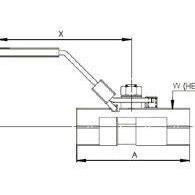 Diagram of Ham-Let Ball Valve assembly