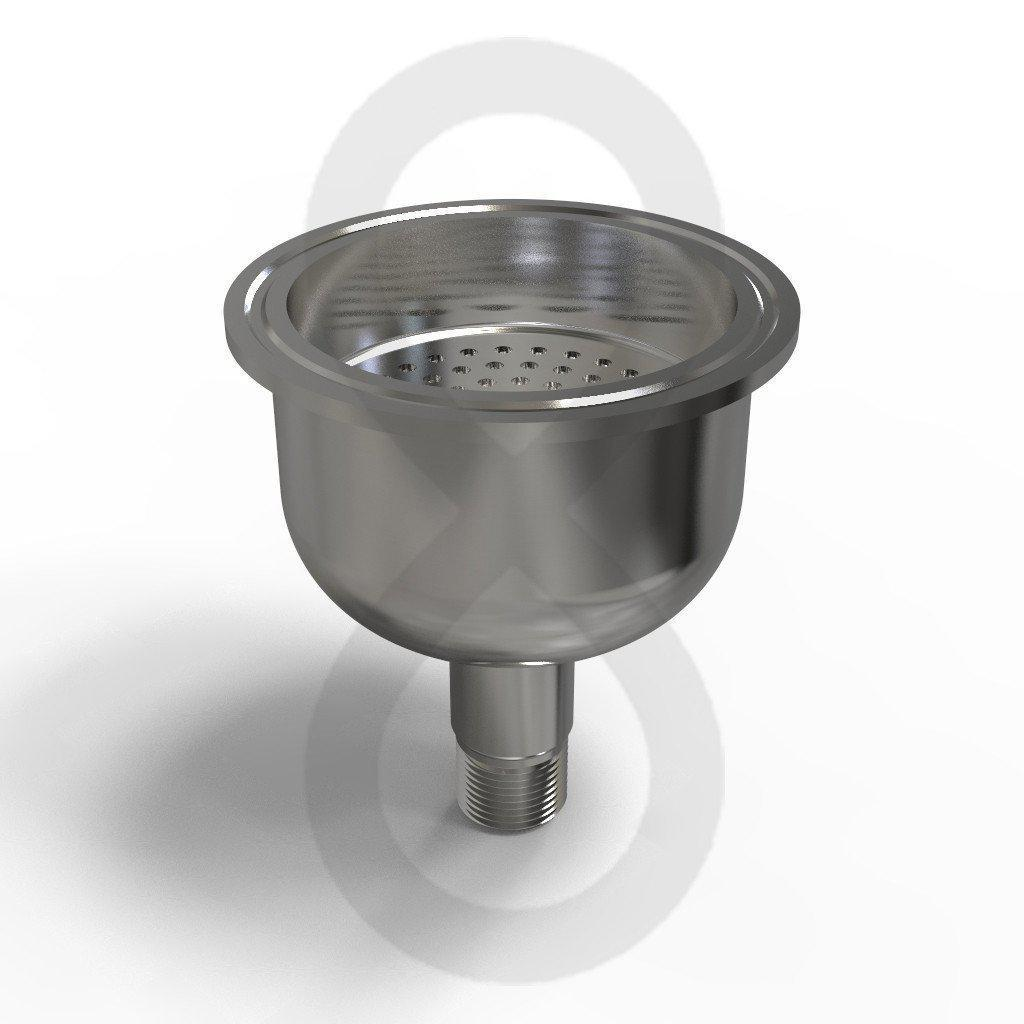 Hemispherical End Cap w/ Filter Plate & 1/2" MNPT - Xtractor Depot