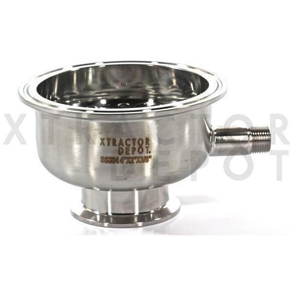 Hemispherical Reducer On Sale w/ Filter Plate & 1/2" MNPT Side-port at Xtractor Depot
