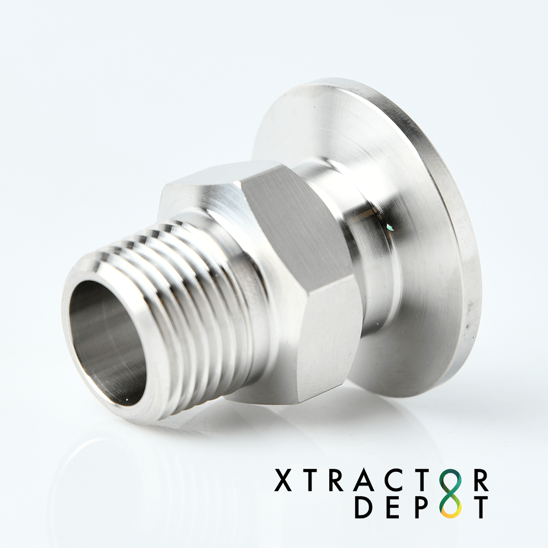 KF25 (NW-25) to 1/2" BSP Thread for Vacuum Pumps - Xtractor Depot