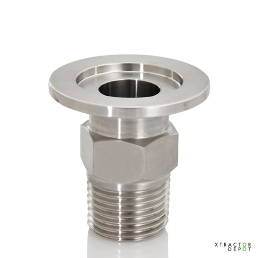 KF25 (NW-25) to 3/4" MNPT Thread for Vacuum Pumps