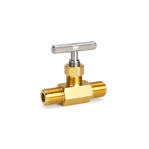 1/4" MNPT x 1/4" MNPT Brass Needle Valve
