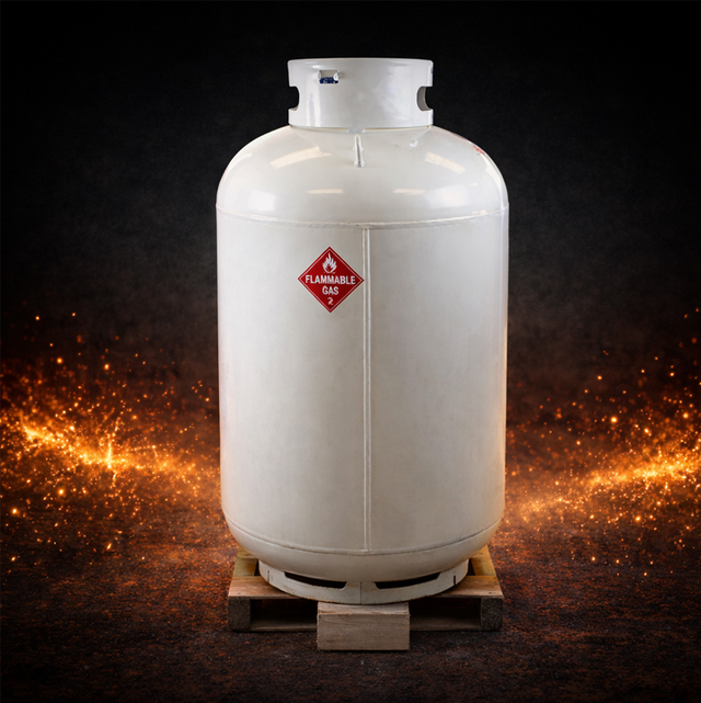 1000 lb butane solvent tank exchange with certified low water content for industrial extraction systems