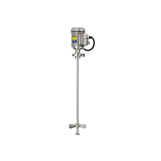 2024 XD S.S. Explosion-Proof Electric Stirrer Kit | 3" Tri-Clamp Base | 4" D Impeller | 1" OD 36" L Rod | -112°F to 200°F | 250 PSI | Vacuum | 8L | 750W 120V 1-Phase