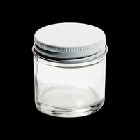 1oz Glass Jar with White Metal Lid - Case of 48