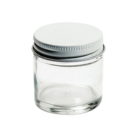 1oz Glass Jar with White Metal Lid - Case of 48