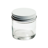 1oz Glass Jar with White Metal Lid - Case of 48