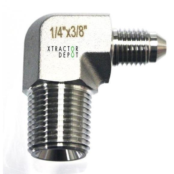 10-Pack Of 1/4" Brass Compression X 1/4" Male NPT 90 Degree Elbow Fittings (Poly-Tite)