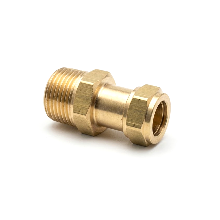 3/8 inch port connector fitting for fluid transfer, pneumatic, and industrial system connections