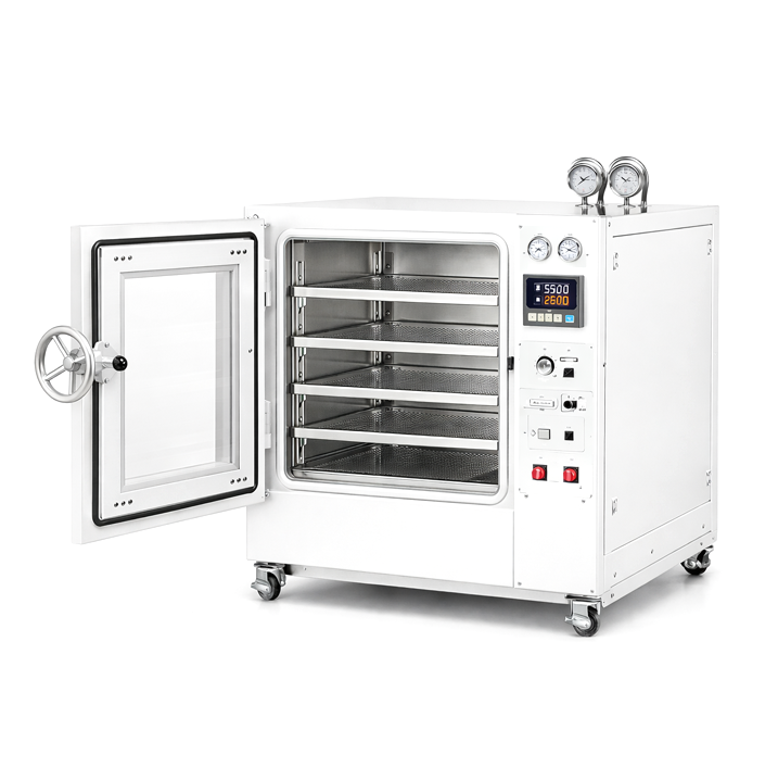 Xtractor Depot - 316L SST Grade Chamber 250C UL 14 Shelf Max 5 Cu Ft 5 Sided Heating Vacuum Oven 220v Viton Sealing Gasket