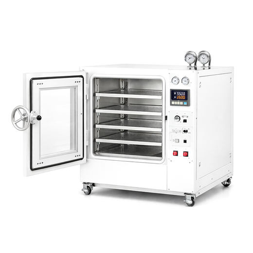 316L SST Grade Chamber 250C UL 14 Shelf Max 5 Cu Ft 5 Sided Heating Vacuum Oven- 220v Viton Sealing Gasket Upgrade