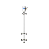XD S.S. Pneumatic Overhead Stirrer Kit | 3" Tri-Clamp Base | (2) 4" D Propellers | 1" OD 36" L Rod | -112°F to 200°F | 250 PSI | Vacuum | 8L
