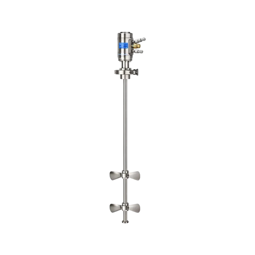 XD S.S. Pneumatic Overhead Stirrer Kit | 3" Tri-Clamp Base | (2) 4" D Propellers | 1" OD 36" L Rod | -112°F to 200°F | 250 PSI | Vacuum | 8L