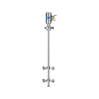 XD S.S. Pneumatic Overhead Stirrer Kit | 3" Tri-Clamp Base | (2) 4" D Propellers | 1" OD 36" L Rod | -112°F to 200°F | 250 PSI | Vacuum | 8L