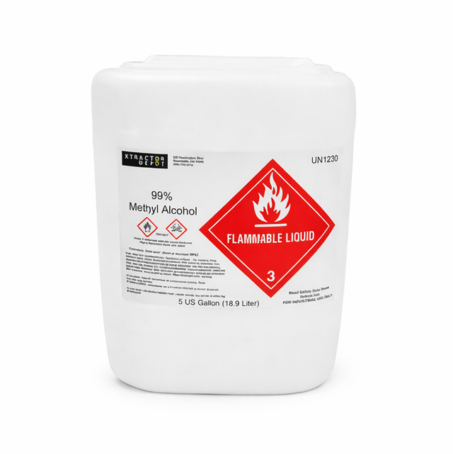 5 gallon methanol container for industrial solvent, laboratory, and cleaning applications