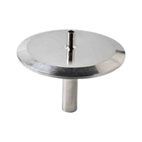 6" Flat End Cap w/ 1/2" Tube Stub & 5" Dip Tube