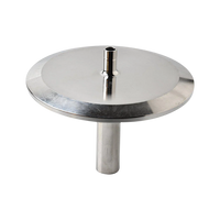6" Flat End Cap w/ 1/2" Tube Stub & 5" Dip Tube