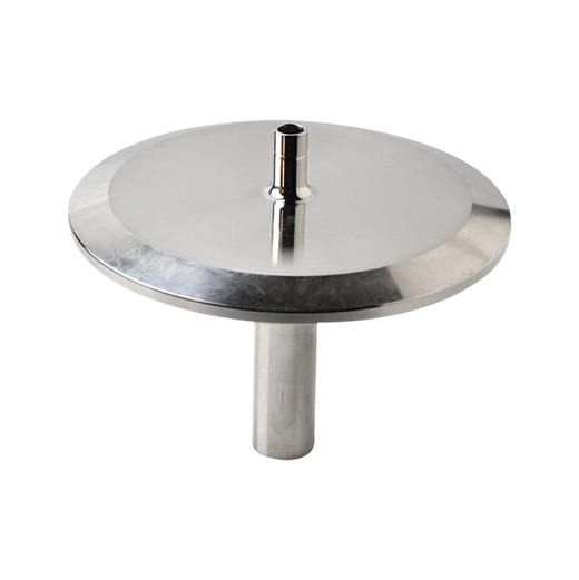 6" Flat End Cap w/ 1/2" Tube Stub & 5" Dip Tube