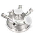 Xtractor Depot - 6 Hemispherical Standard Lid W 1 2 Compression Ports 4 1.5 Tri Clamp Sight Glasses