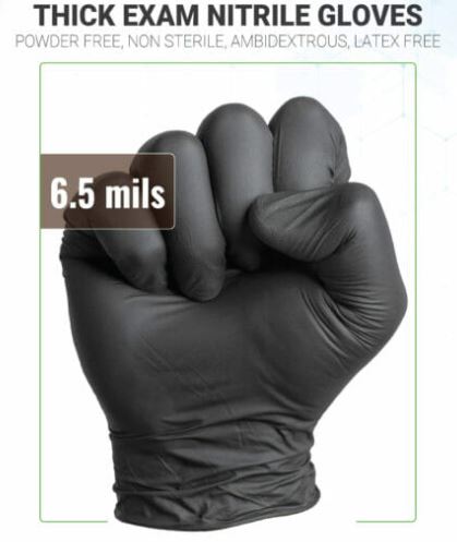 Black Nitrile Gloves | 6.5 mm | Large