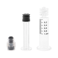 1mL Glass Syringe Applicator Luer Lock w/ Measurements | 1000 Pack