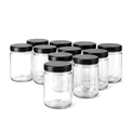Xtractor Depot - Glass Jar W Black Metal Lid 16oz Pack Of
