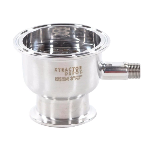 Hemispherical Reducer w/ Filter Plate & 1/2" MNPT Side-port