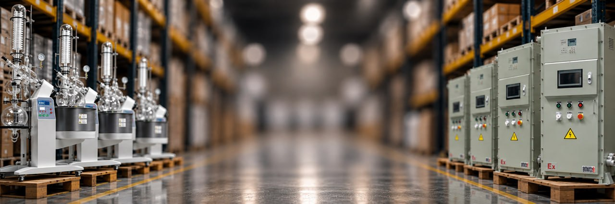 Ethanol extraction equipment in warehouse