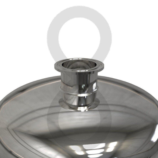 6" Jacketed Platter with 2" Spout | Handles | 1/2" Compression Ports Same Side