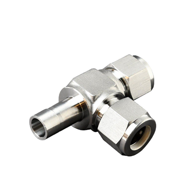 1/2" Tube Stub Run Tee | Tube Stub x Compression x Compression | 1/2" x 1/2" x 1/2" - Xtractor Depot