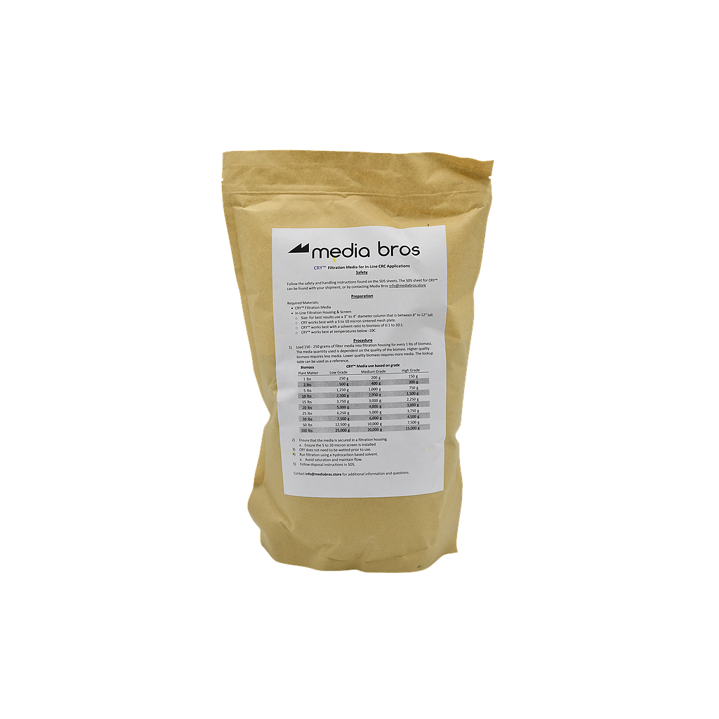 Media Bros. CRY Granular Remediation Powder for Hydrocarbon Extraction