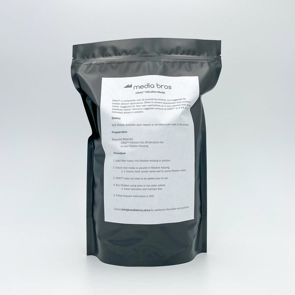 Media Bros. CRAC Activated Carbon Remediation Powder for Ethanol Extraction 1kg