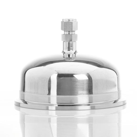 6" Hemispherical End Cap with 1/2" Compression & Filter Plate