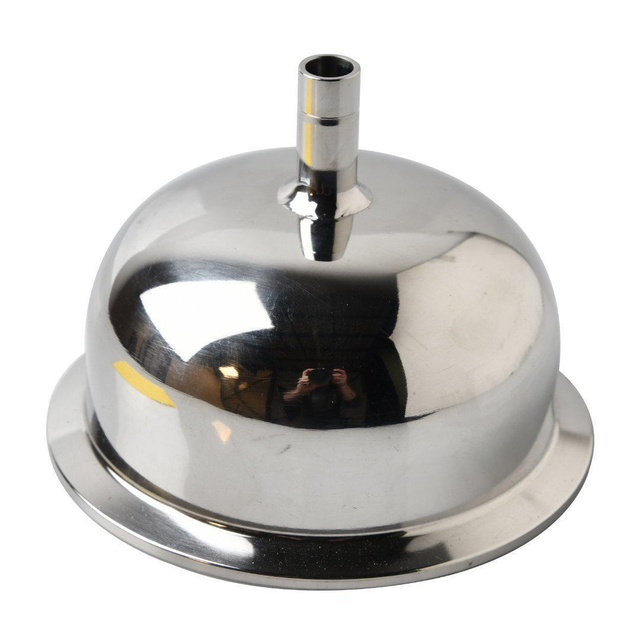 4" Hemispherical End Cap w/ 1/2" Tube Stub - Xtractor Depot