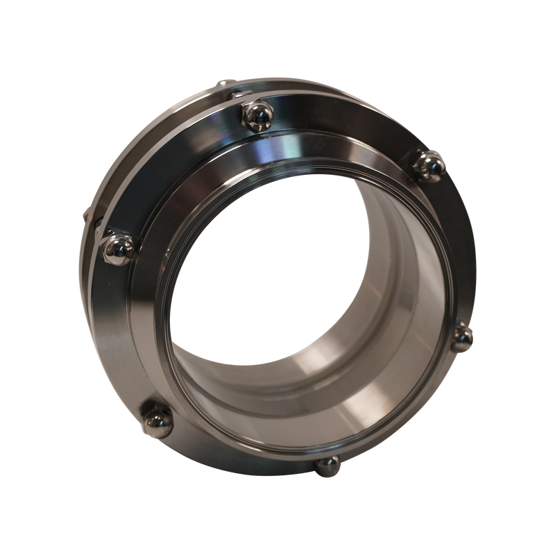 inside rim showing 6" Inline Sight Glass for extraction systems