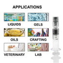 1mL Glass Syringe Applicator Luer Lock w/ Measurements | 1000 Pack