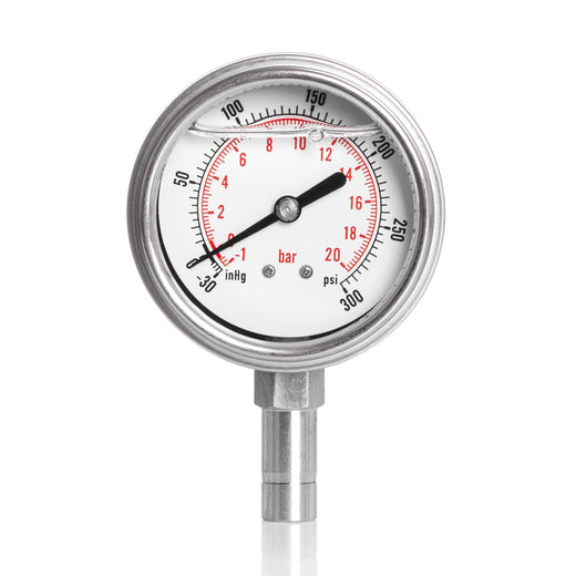 1/2" Tube Stub Pressure Gauge | -30 to 300 |
